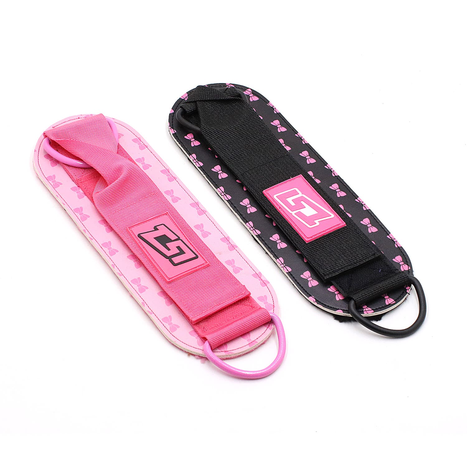 Ankle black pink a Pink Bow Ankle Straps Black & Pink - Image 1