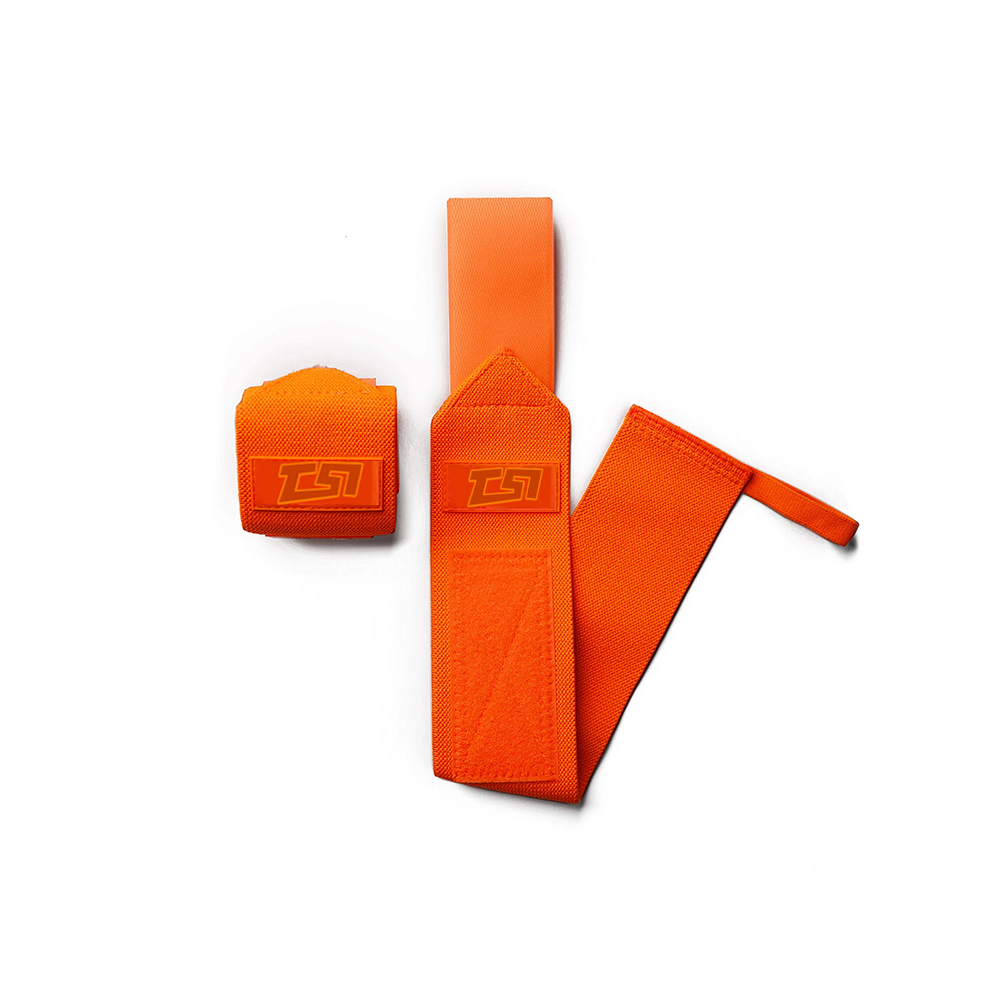 Orange Wrist Wraps Neon Orange - Image 1