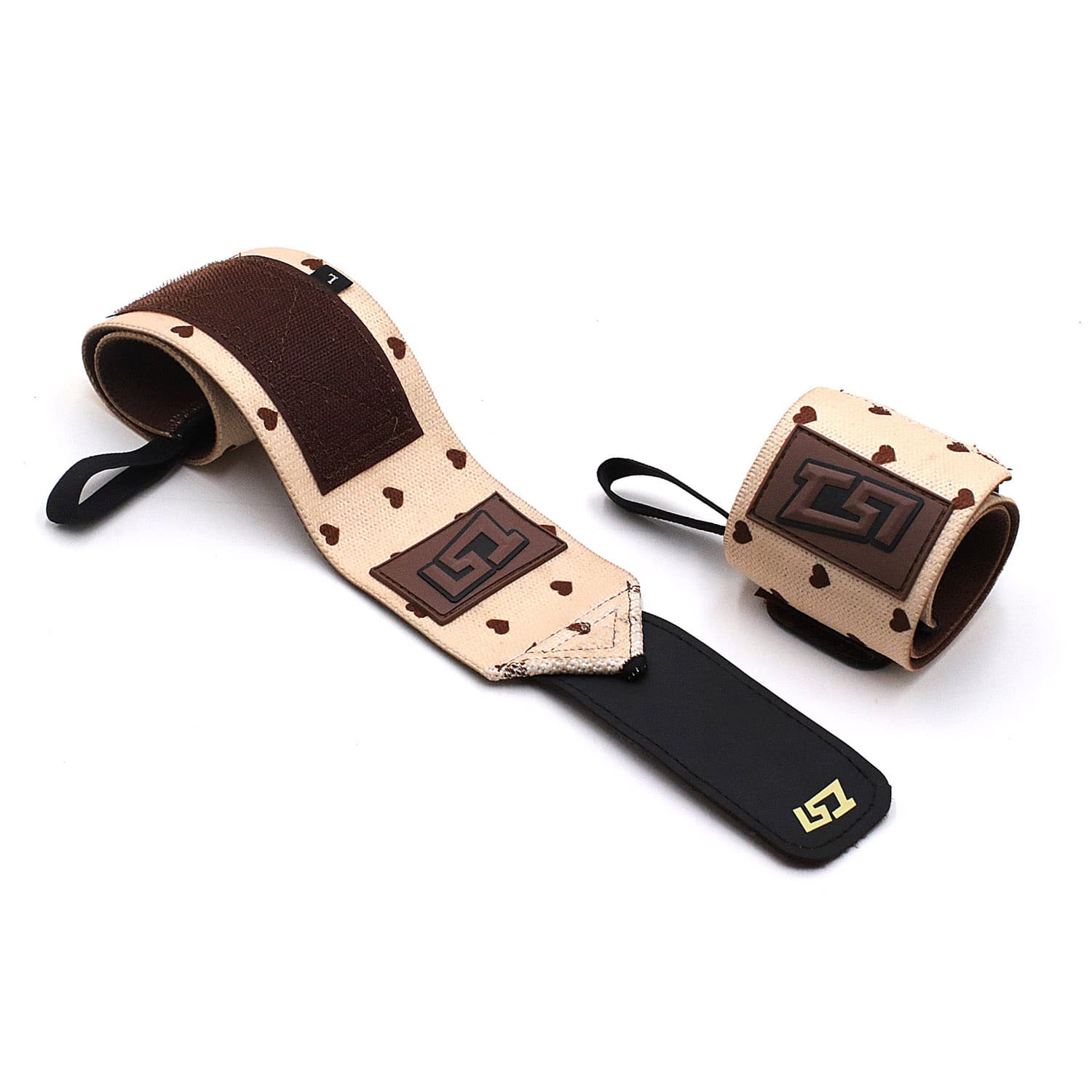 Wrist-W a Cream Heart Wrist Wraps - Image 1
